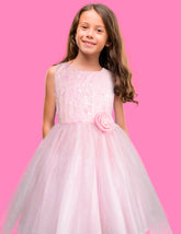 Vestido de Fiesta color rosa pastel para Niñas de Gerat